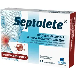 TAD Pharma Septolete M.cola-geschmack 3mg/1mg Lutschtabletten