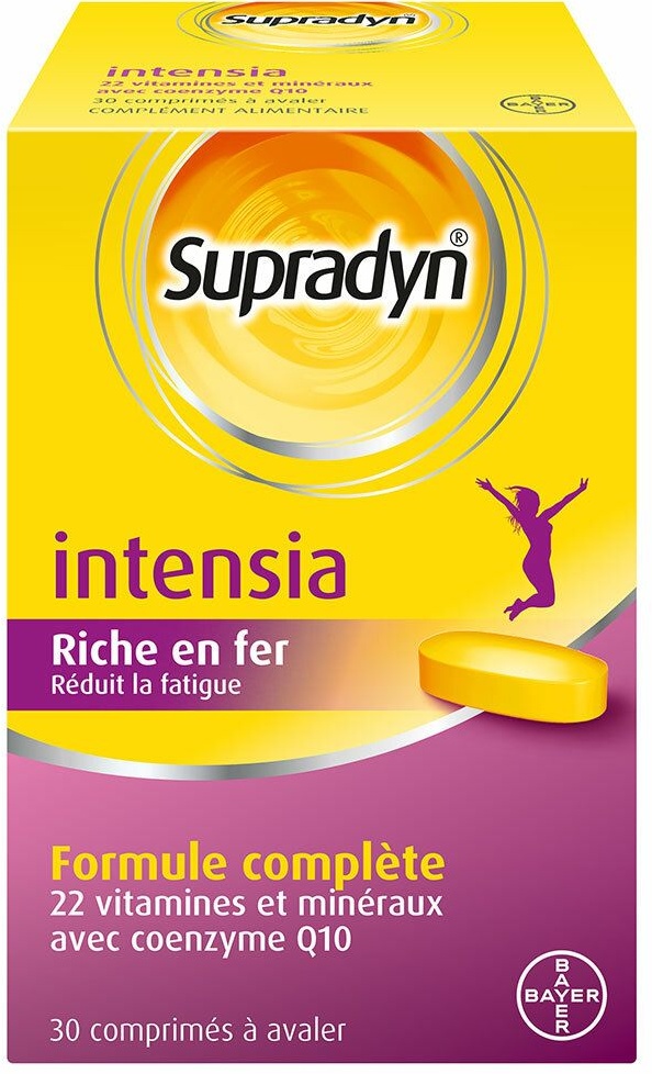 Supradyn Intensia Vitamines, Minéraux et Fer 30 Comprimés à Avaler Réduit la Fatigue 30 pc(s) comprimé(s)