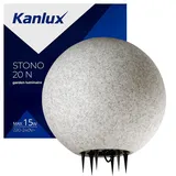 KANLUX Außenleuchte Kunststoff 20 cm E27 grau