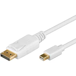 Goobay 1m Mini-DisplayPort/DisplayPort-Adapterkabel MAC oder PC, vergoldete Kontakte, mit Verriegelung
