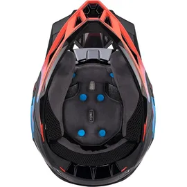 100% Aircraft 2 Steel Blue/Neon Red Downhill Helm (Black/Red/Blue,L (58-61))