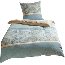 Traumschlaf Mikrofaser Orientalisches Muster Grün 240 x 220 cm + 2 x 80 x 80 cm