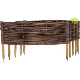 weeco Beeteinfassung 60 x 20 cm 5 Stück Braun