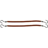Comair 3110023 Haarbinder glatt Gummi 10 cm, 12 stücke Karte, braun