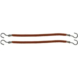 Comair 3110023 Haarbinder glatt Gummi 10 cm, 12 stücke Karte, braun