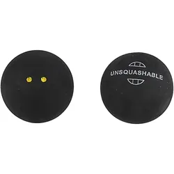 Unsquashable Squashball (2 gelbe Punkte, Speed sehr langsam) schwarz - 25 Bälle Polybag