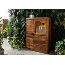 MASSIVMOEBEL24.DE Vitrine Toronto 109 x 40 x 145 cm Dunkelbraun