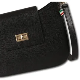 FLORENCE Schultertasche Leder Black