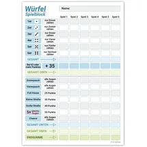 PICTALOO Würfelspiel Block DIN A5