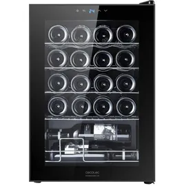 Cecotec Getränkekühlschrank - 24 Flaschen Bolero GrandSommelier 2050 Black Compressor. Einstellbare Temperatur von 5-18°C, Hohe Leistung, Leiser Betrieb und vibrationsfrei.