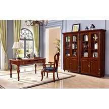 aea Büro Set Schreibtisch Arbeitszimmer 4tlg. Stuhl 2x Bücherregal Büro Einrichtung