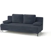 Mid.you Schlafsofa Leipzig, Dunkelblau, Textil, 2-3-Sitzer, Füllung: Polyetherschaumkern, 200x78.5x88 cm, Made in EU, Wohnzimmer, Sofas & Couches, Schlafsofas, Schlafsofas mit Bettkasten