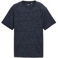 Tom Tailor Herren T-Shirt mit Brusttasche, blau, Meliert, Gr.