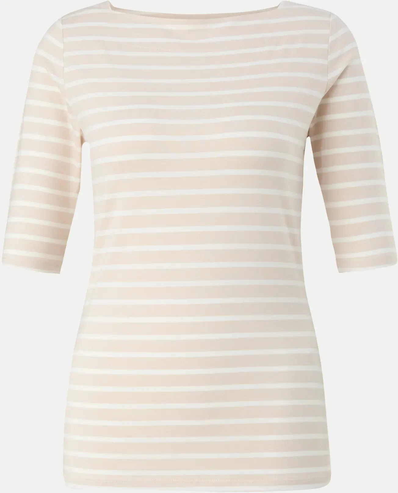 Streifenshirt mit halben Ärmeln Beige 44