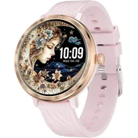 Fitonme NX27 Smartwatch (3 cm, android ios), Elegante Damen Smartwatch mit AMOLED Display Bluetooth Telefonie goldfarben