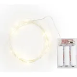 VBS LED-Lichterkette Micro 30 LEDs 6/18 Std. Transparent Weiß