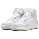 Puma Rebound V6 Mid Jr Sneaker, Puma white-frosty pink-sedate Gray, 38