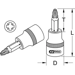 1/2" Bit-Stecknuss, PZ4