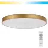 Rabalux LED Deckenleuchte TESIA Metall gold, Kunststoff weiß 40W 3000K-6000K H:5cm Ø60cm dimmbar mit Fernbedienung