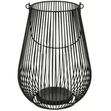 Möbel Kraft Windlicht   schwarz   Metall,Glas