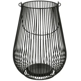 Möbel Kraft Windlicht   schwarz   Metall,Glas