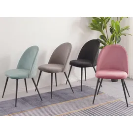 Albatros Esszimmerstuhl Capo Samt blau 4er Set