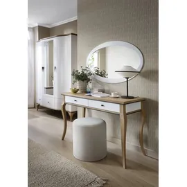 JV Möbel Schlafzimmer Set Kleiderschrank + Schminktisch Spiegel Schrank Konsolen 3tlg.