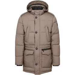 Langjacke BUGATTI, Herren, Gr. 52, beige, 100% Polyester, unifarben, casual, regular fit, Langarm Bündchen, Jacken, mit Stehkragen