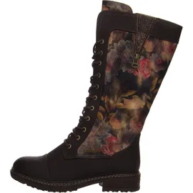 Rieker Damen Stiefel mit Blumenmuster Warmfutter wasserabweisend RiekerTEX 94731, Größe:39 EU,