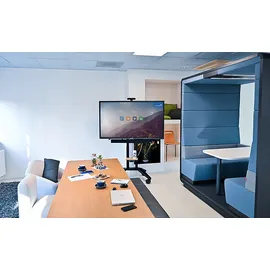 Legamaster MOTION MS-12S Rollstativ mit elektrischer Höhenverstellung, max. 98 Zoll, Starr, Schwarz