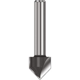 ENT European Norm Tools ENT V-Nutfräser HW, Schaft (S) 8 mm, Durchmesser (D) 12,7 mm, NL 12,7 mm, E 90°, SL 32 mm