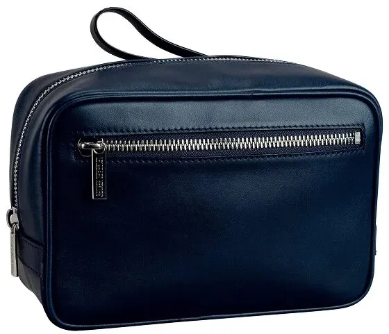 Preisvergleich Produktbild Leonhard Heyden Montreal Kulturbeutel Leder 25 cm navy