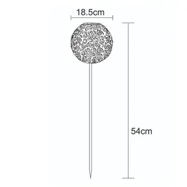 bmf-versand Solarleuchte Garten Außen Solarlampe 2er Set Kugel 19 cm Außenlampe Solar Silber - Silber/Schwarz