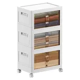 Aufbewahrungsschrank, ablagebarer Kunststoffschrank, Badezimmer-Aufbewahrungsbox, faltbarer Schrank für Snacks und Spielzeug, Karten für Familien...
