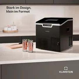 Klarstein Icefestival Cube Eiswürfelbereiter Industrie-Eiswürfelmaschine 400W 1,8 Liter 20kg/24h Schwarz