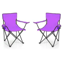 BigDean Campingstuhl Lila 2 St.