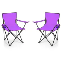 BigDean Campingstuhl Lila 2 St.