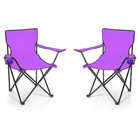 BigDean Campingstuhl Lila 2 St.