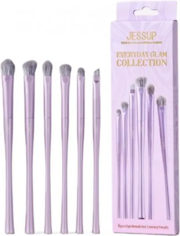 Jessup luxuriöses lila Augenpinsel-Set T516, 6 Teile
