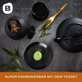 Bonvivre Dessertteller aus emailliertem Gusseisen Ø 15 cm - 2er Set | Kuchenteller Untersetzer Untertasse im asiatischen Stil