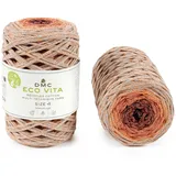 DMC - Eco Vita 4 Multico | Recyceltes Baumwollgarn - mit Pflanzen-Etikett | 250 g - 200 m - 6 Farben