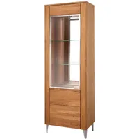 Szynaka meble Feldmann-Wohnen Standvitrine, Braun, Holz, 70x200x42 cm, Wohnzimmer,