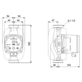 Grundfos Hocheffizienzpumpe Alpha2 25-60 180mm