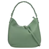 Samantha look Henkeltasche SAMANTHA LOOK, Damen, Gr. B/H/T: 34cm x 31cm x 10cm onesize, grün (mint), Leder, leicht glänzend, unifarben, Taschen, echt Leder, Made in Italy
