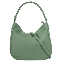 Samantha look Henkeltasche SAMANTHA LOOK, Damen, Gr. B/H/T: 34cm x 31cm x 10cm onesize, grün (mint), Leder, leicht glänzend, unifarben, Taschen, echt Leder, Made in Italy