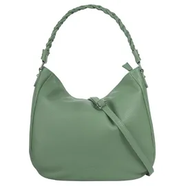 Samantha look Henkeltasche SAMANTHA LOOK, Damen, Gr. B/H/T: 34cm x 31cm x 10cm onesize, grün (mint), Leder, leicht glänzend, unifarben, Taschen, echt Leder, Made in Italy