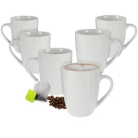 Spetebo Kaffeetasse 0,35 l Weiß 6 St.