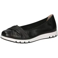 CAPRICE Damen Ballerinas aus Leder Bequem, Schwarz (Black Nappa),