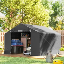 Outsunny Garagenzelt 300 x 300 x 210 cm wasserdicht Silber