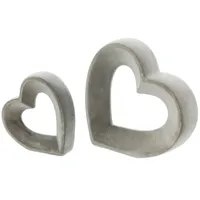 Frank Flechtwaren Herz Grey im 2er Set